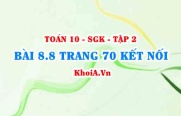 Bài 8.8 trang 70 Toán 10 Kết nối tri thức Tập 2